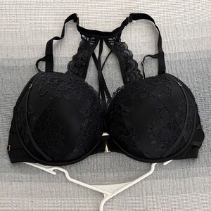 Cacique Boost Plunge Elegant Black Lace Bra